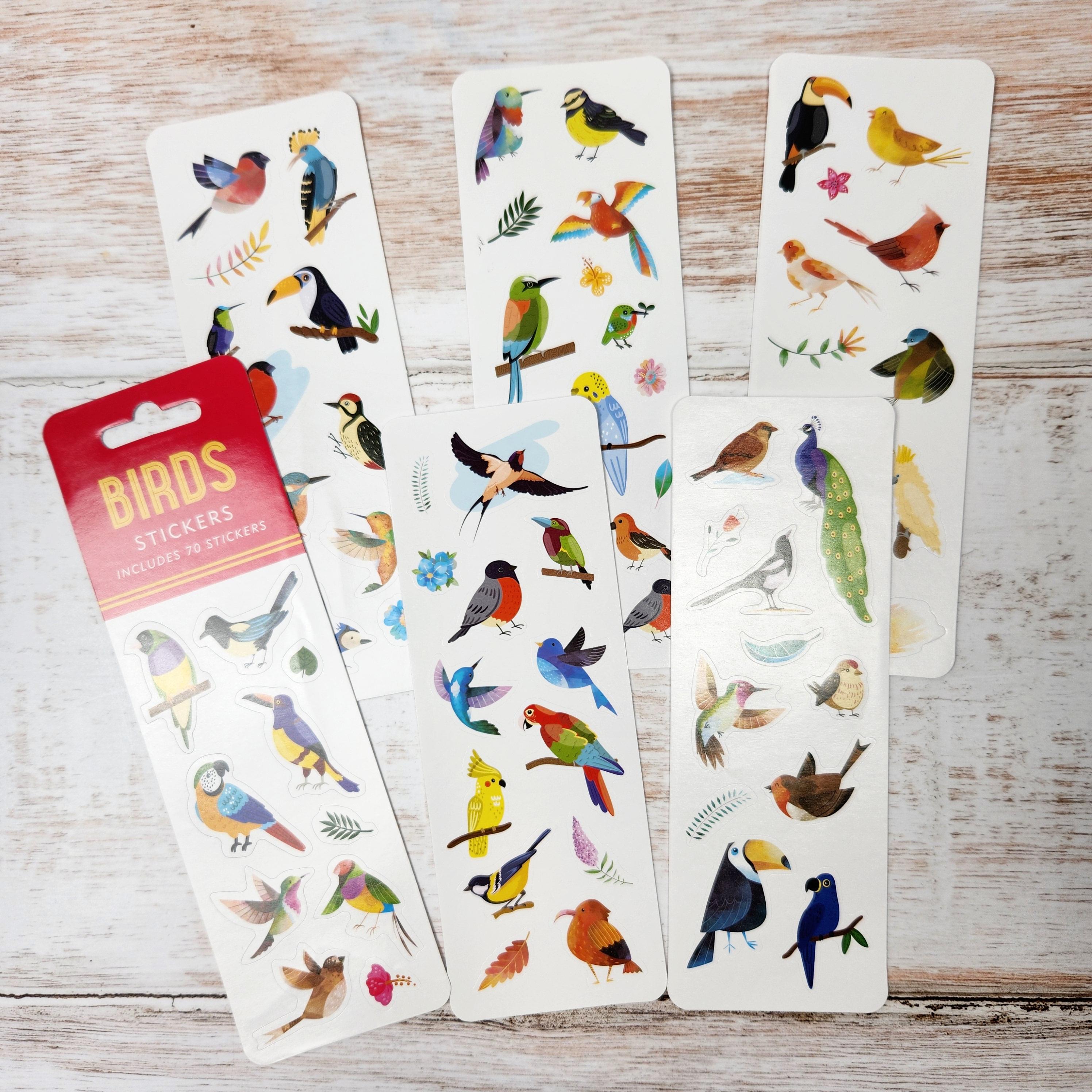 Peter Pauper Press Birds Sticker Set 6 sheets with colourful birds - Paper Kooka Australia