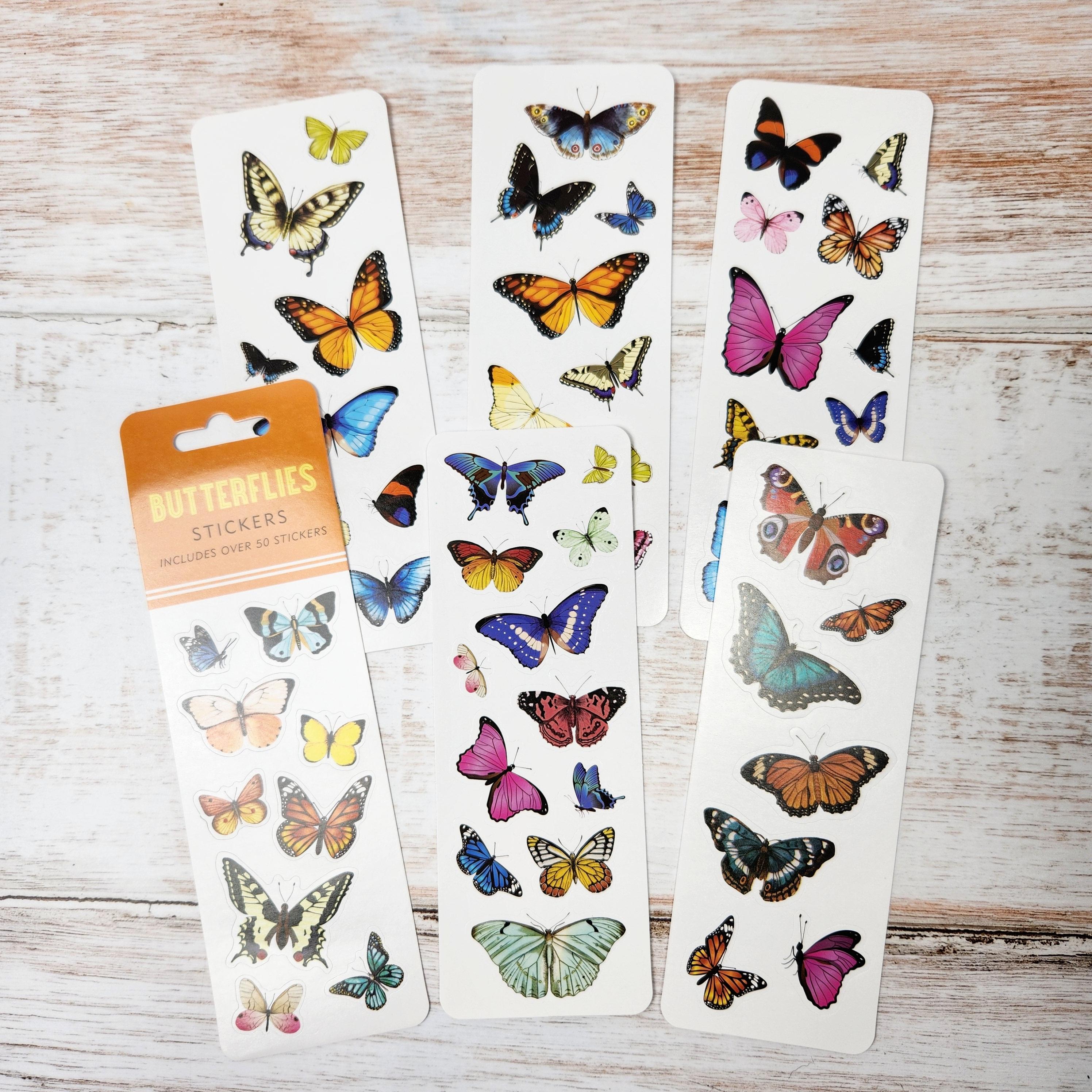 Peter Pauper Press Butterflies Sticker Set 6 sheets with colourful butterflies - Paper Kooka Australia