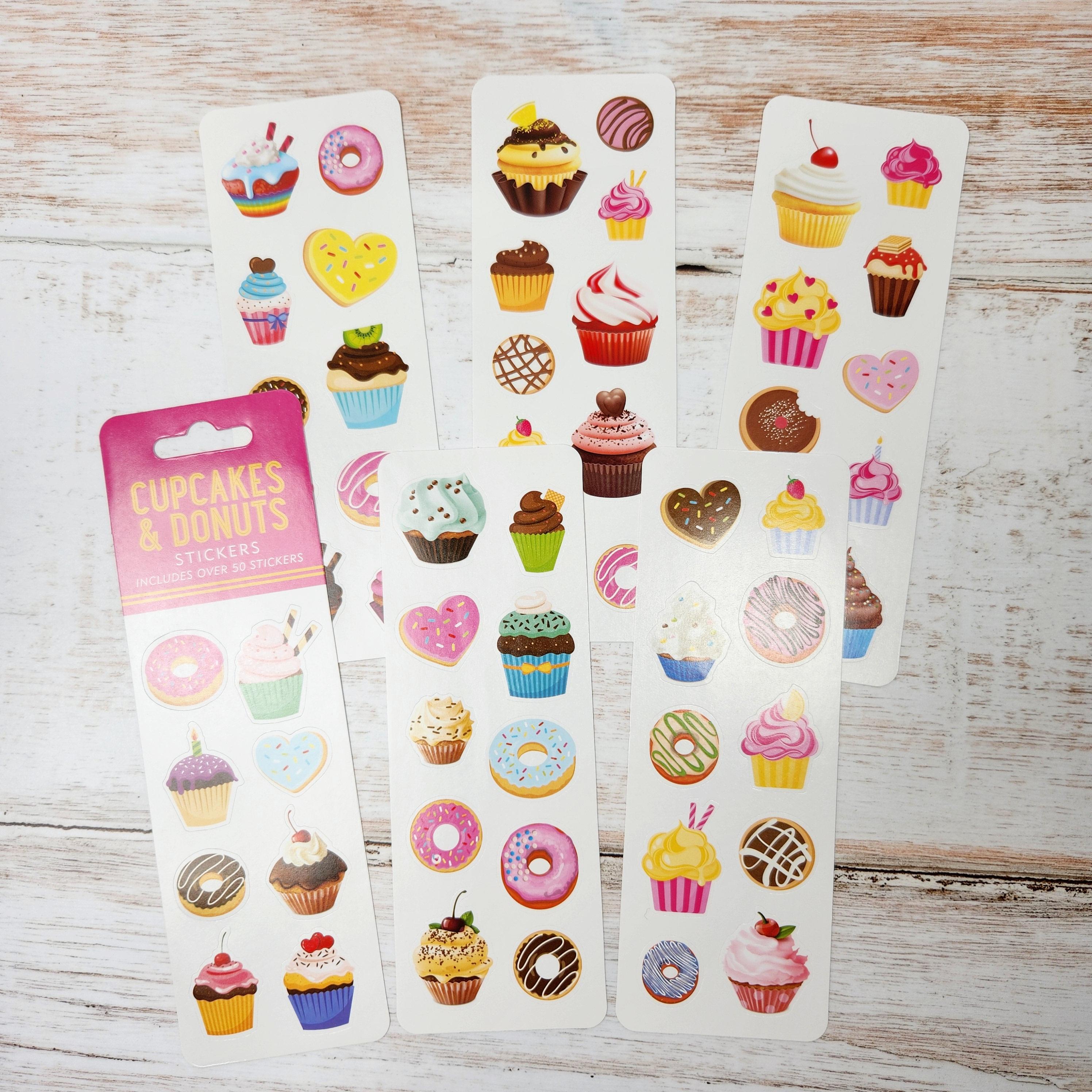 Peter Pauper Press Cupcakes & Donuts Sticker Set 6 sheets with deserts and cupcakes - Paper Kooka Australia