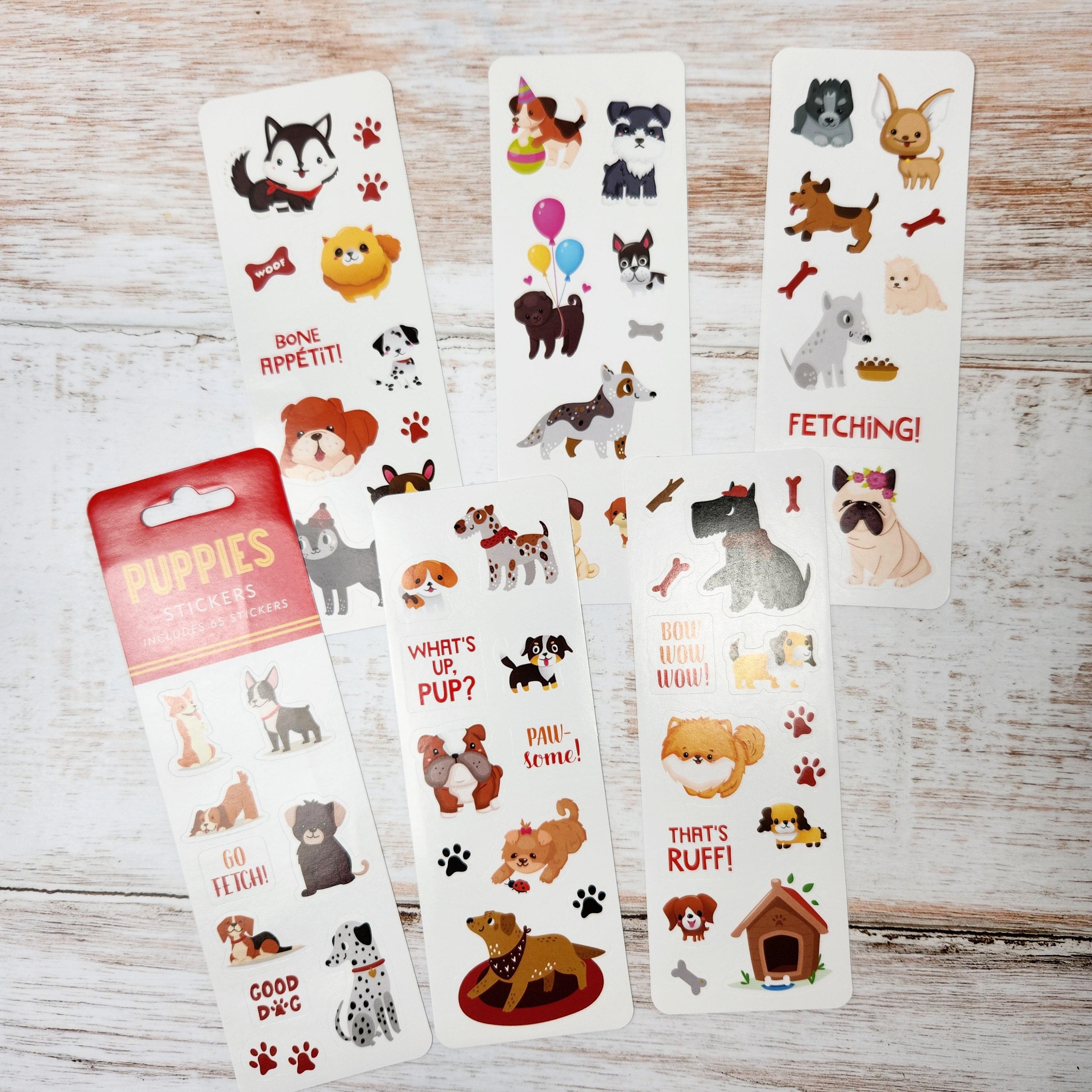 Peter Pauper Press Puppies Sticker Set 6 sheets with cute dogs and puppies- Paper Kooka Australia