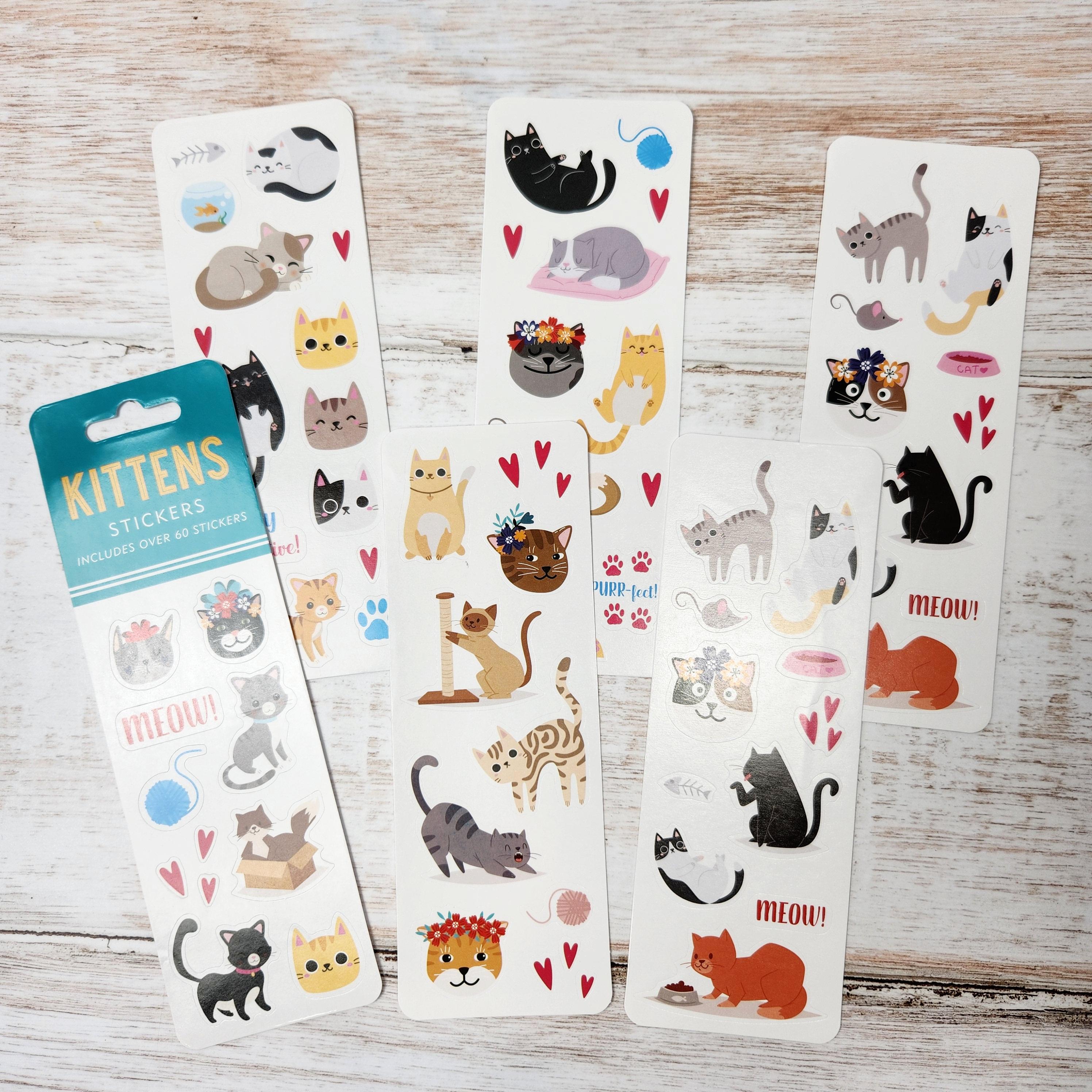 Peter Pauper Press Kittens Sticker Set 6 sheets with cute cats and kittens - Paper Kooka Australia