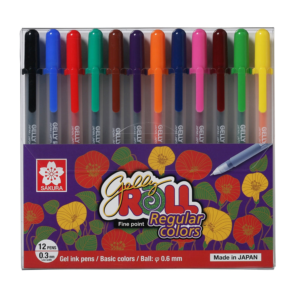 Sakura Gelly Roll Basic Colours Set of 12 | Paper Kooka