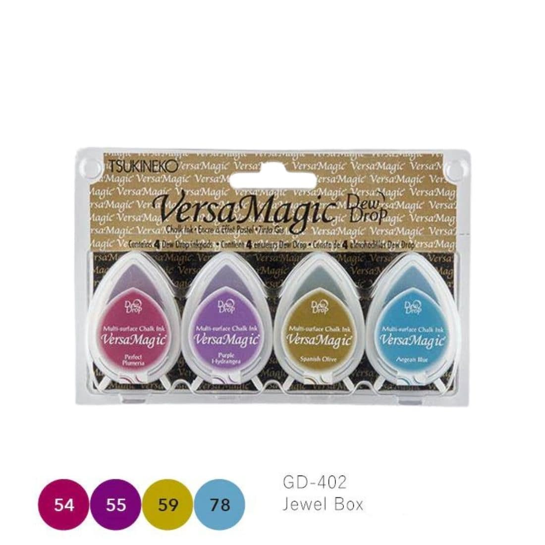 Tsukineko VersaMagic Dew Drop Jewel Box Chalk Stamp Ink Pads - Paper Kooka Australia