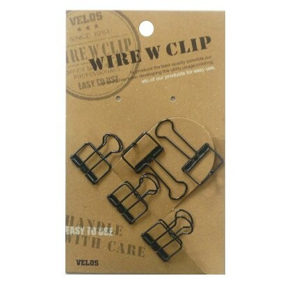 Velos Wire W Clips Small Black - Paper Kooka Australia