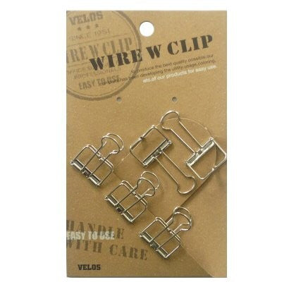 Velos Wire W Clips Small Silver - Paper Kooka Australia
