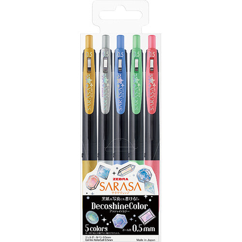 ZEBRA Sarasa Decoshine Colour Push Clip Gel Pens - Paper Kooka Australia